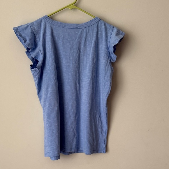 Caslon Blue Flutter Sleeve Tee - Picture 3 of 5